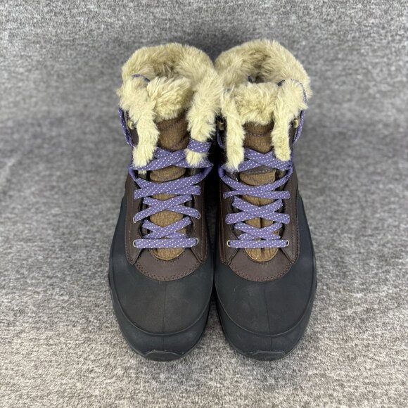 ✅Women's 10M Merrell Fluorecein Winter Boots Brown Waterproof Faux Fur Insulated - Picture 8 of 10
